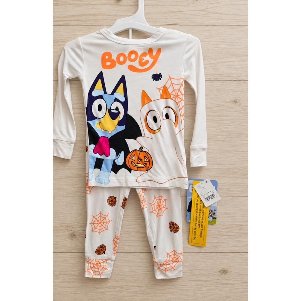 Bluey Booey Halloween Pajama Set 12M NWT 2 Piece Ghost Pumpkin